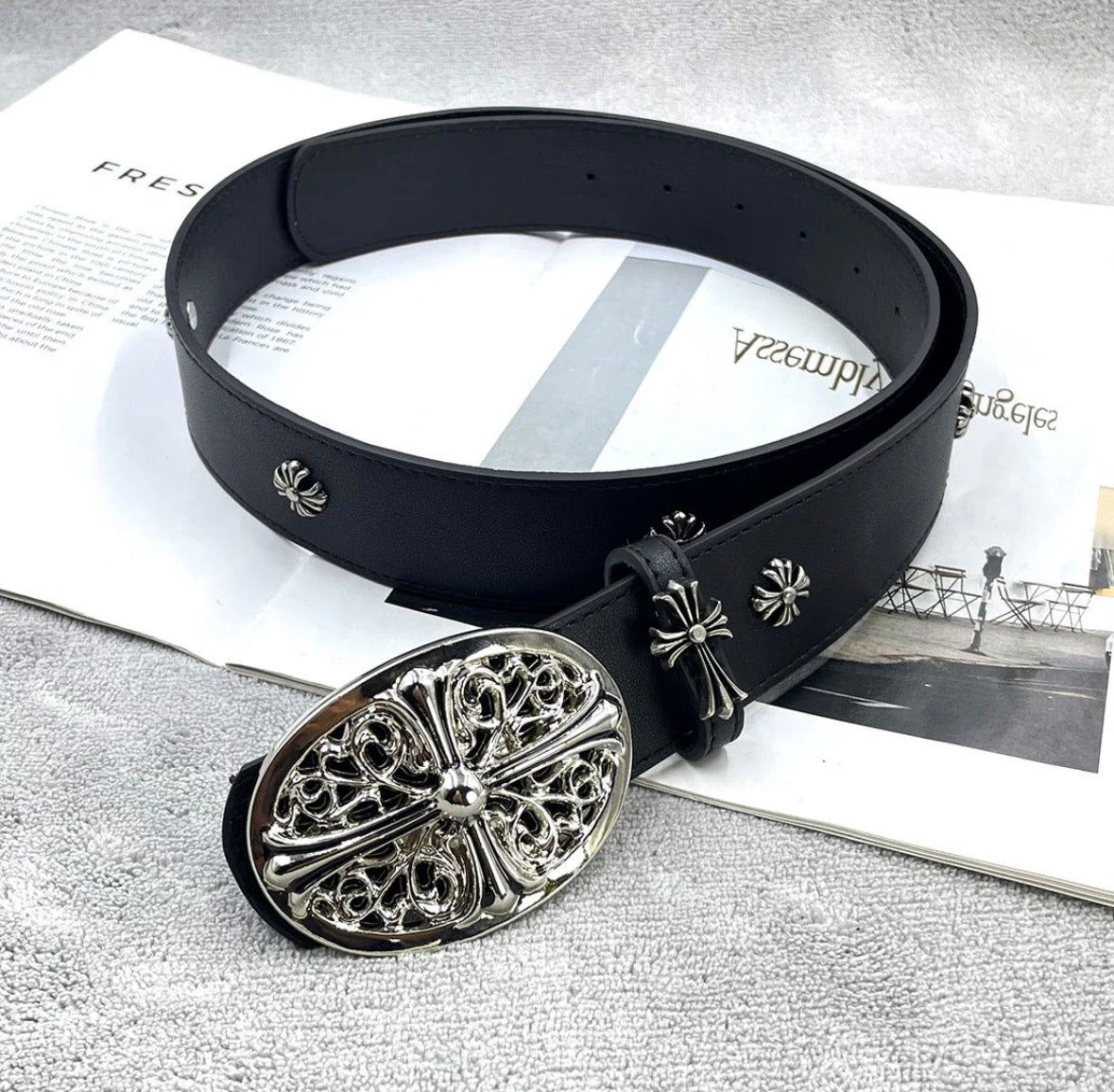 Crem Herts Belt PU Rivet Vintage Belt