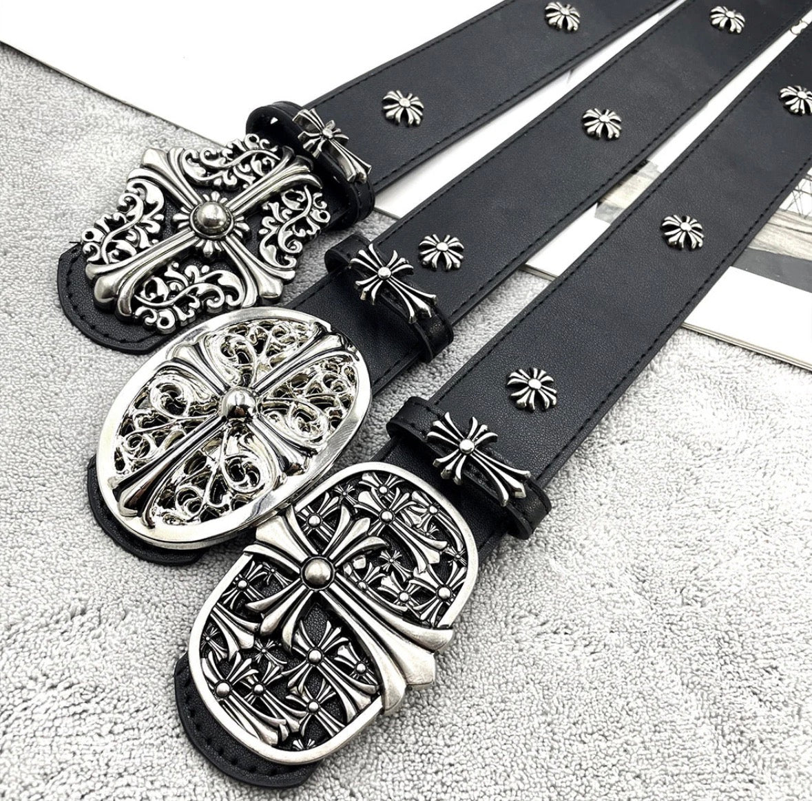 Crem Herts Belt PU Rivet Vintage Belt